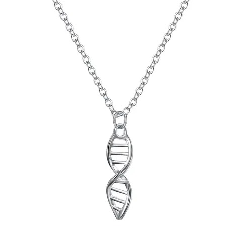 Ever Faith DNA Necklace Double Helix Pendant Biological Symbol
