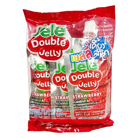 Jele Double Jelly - Erdbeere 3x125g(Best Before2026-03-21)