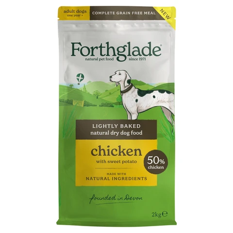 Forthglade Lightly Baked Natural Dry Dog Food Chicken Adult Dogs One Year+ 2kg