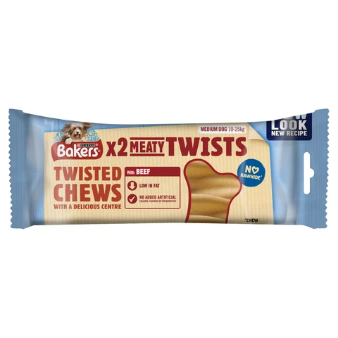 Bakers Medium Dog Treat Meaty Twists 180g