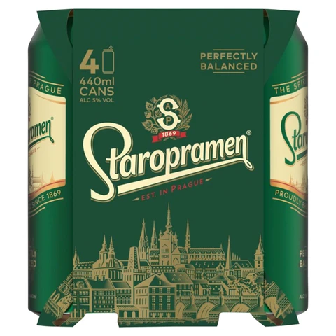 Staropramen 4 X 440ml (Abv 5%)