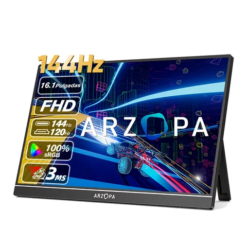 ARZOPA Z1FC - 16.1 inch 144Hz Portable Monitor for Ultra-smooth Gaming