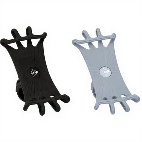 Dunlop Siliconen fietstelefoonhouder - uitschuifbaar en draaibaar - twee kleuren, willekeurig geleverd