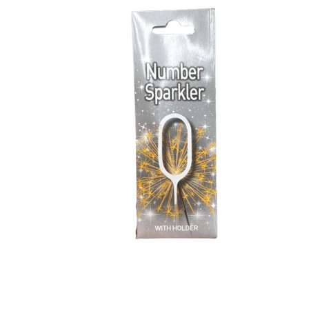 Morrisons Cake Candle Sparkler Number 0 Silver