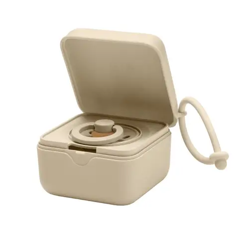 BIBS Soother Box, Fits 3 Pacifiers, Vanilla