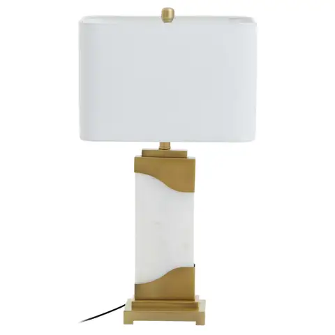 Fifty Five South Table Lamp Edith Marble White/Gold 70cm