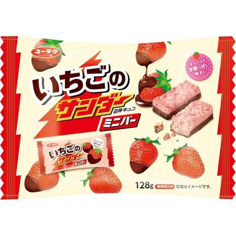 Yuraku Black Thunder Strawberry Cookies 128g