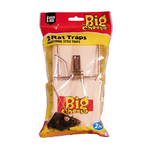 Big Cheese Wooden Rat Trap 2pk