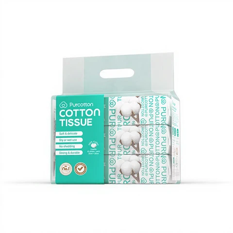 Purcotton 100% Cotton Tissue 60 pcs/ pack (3* Single pack)