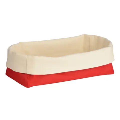 Essentials by Premier Red And Cream Oval Bread Basket