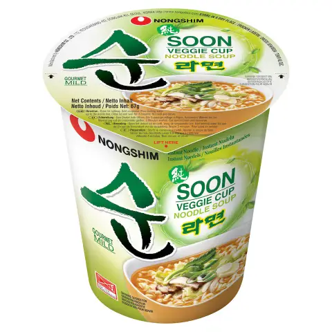 Nongshim Soon Veggie Cup Noodle 67g 农心蔬菜杯面 67g