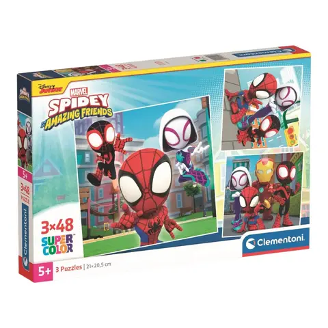 Clementoni Marvel Spidey & His Amazing Friends 3 x 48 Piece Puzzles