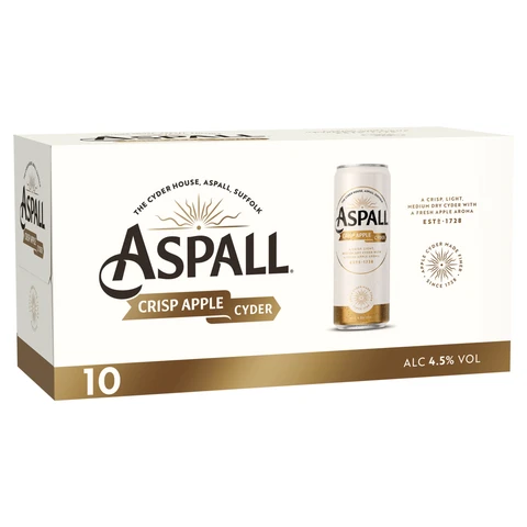 Aspall Crisp Apple Cans 10 X 330ml
