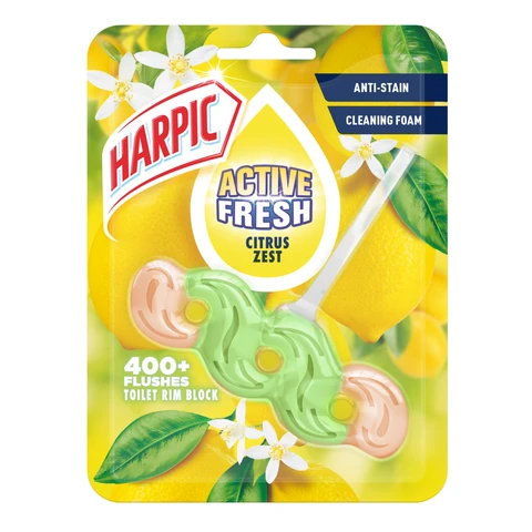 HARPIC Active Fresh Citrus Zest Toilet Rim Block Single