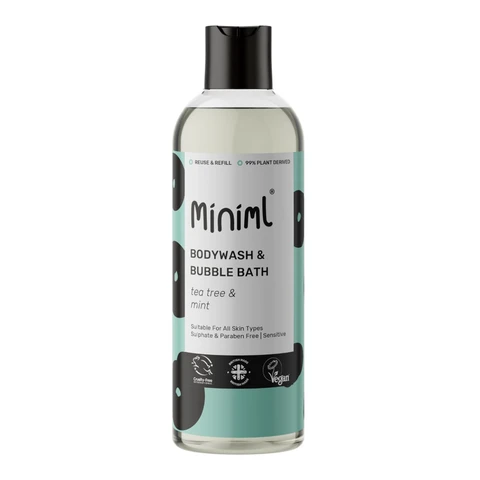Miniml Bodywash & Bubble Bath Tea Tree & Mint 500ml