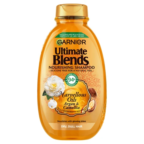 Garnier Ultimate Blends Marvellous Oils Shine Enhancing Vegan Shampoo for Dull Hair 400ml