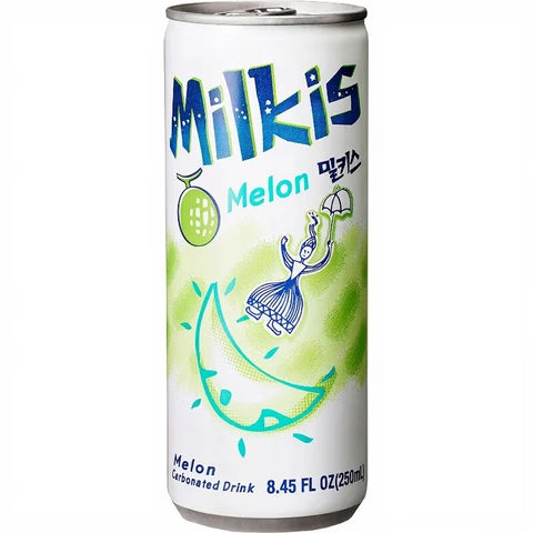 Lotte Milkis Boisson gazeuse saveur melon - Lot de 30 x 250 ml
