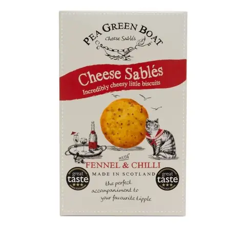 Pea Green Boat Fennel & Chilli Cheese Sablés 80g