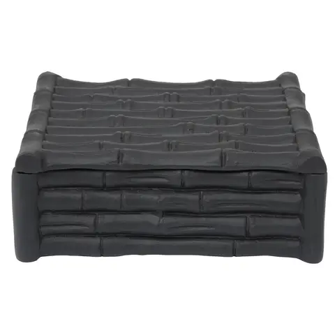 Interiors by Premier Small Black Finish Bamboo Effect Trinket Box