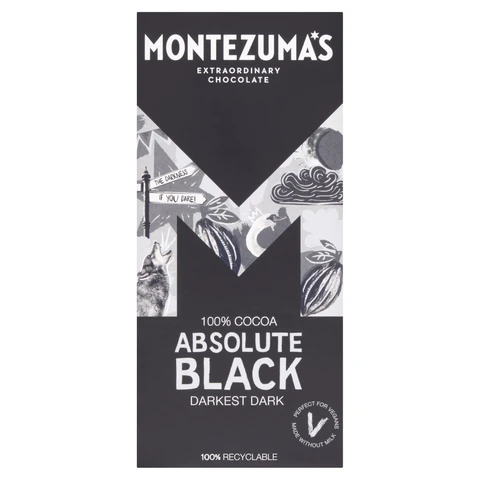 Montezuma's Absolute Black 100% Cocoa Bar 90g