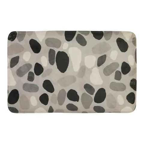Maison by Premier Bath Mat Soak Microfibre Plush Pebble Grey/Black 50x80cm