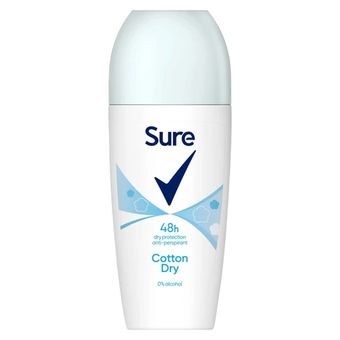 Sure  Anti-Perspirant Roll On Cotton Dry 50ml