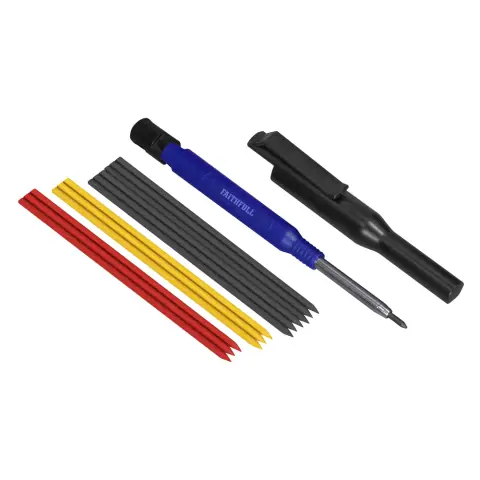 Faithful Long Reach Pencil & Marking Set (Refills 6x Black, 3x Red & 3x Yellow)