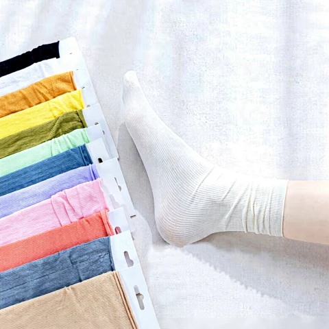 5 Paar Stapelsocken (Damensocken) für Zuhause, Mischfarben