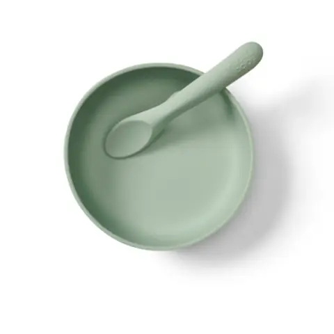 Vital Baby Nourish Silicone Suction Bowl Set 4+ Months Crushed Mint