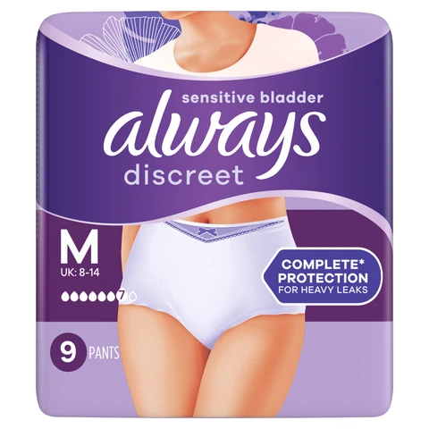 Always Discreet Incontinence Pants For Women M 9 Pants