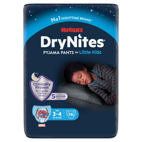 Huggies DryNites Jumbo Pack for Little Kids 3-4 years 16 packs