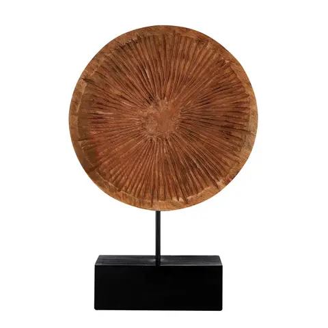 Fifty Five South Sculpture Fidel Carved Round Natural