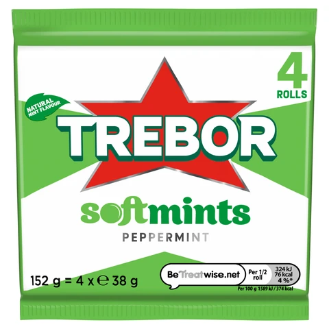 Trebor Softmints Peppermint 4 Rolls 152g