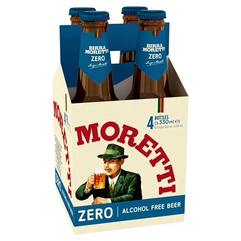 Moretti Zero Alcohol Free Beer 4 X 330ml