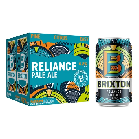 Brixton Brewery Reliance Pale Ale 4 X 330ml (Abv 4.2%)
