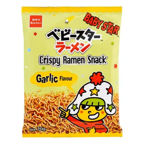 Baby Star Crispy Ramen Snack Garlic (Thin) 70g