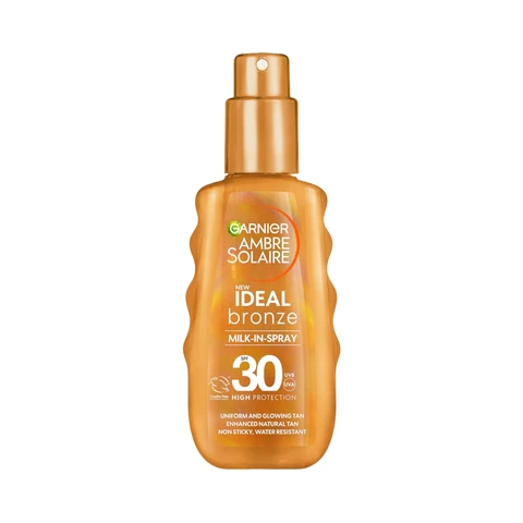 Garnier Ambre Solaire Ideal Bronze Milk-in Spray, High UV Protection SPF50, 150ml