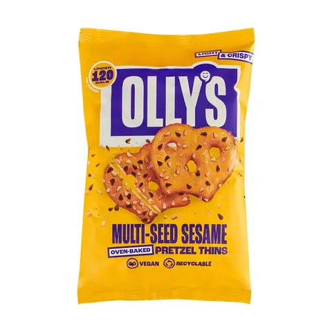 OLLY's Multiseed Sesame Pretzel Thins 140g