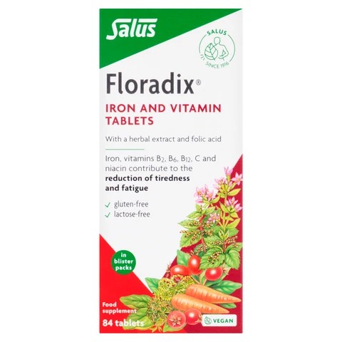 Floradix Iron & Vitamin Energy Support Tablets - 84 Tablets