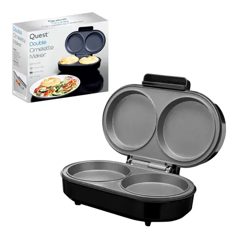 Quest Double Omelette Maker omelettes, lights, non, cooking, power, stick – 35659