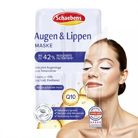 Schaebens Gesichtsmaske Augen und Lippen mit Q10 1 Stück Q10