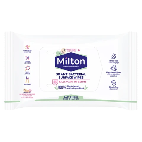 Milton Antibacterial Surface Wipes 30 Pack