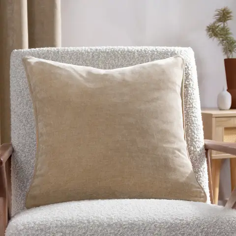 Yard Cushion Heavy Chenille Square Natural 50x50cm