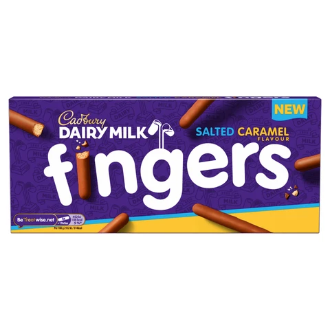 Cadbury Salted Caramel Fingers 114g
