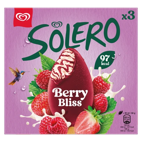 Solero Ice Cream Sticks Berry Bliss 3x 90ml