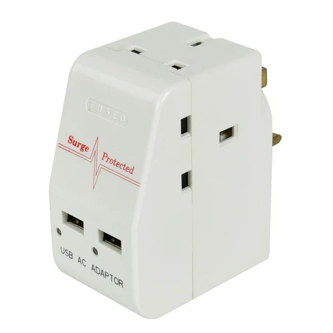 MORRISONS 3 WAY ADAPTOR PLUG WITH USB