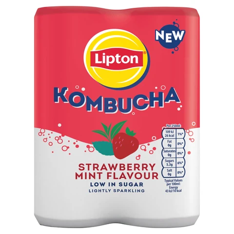 Lipton Kombucha Strawberry Mint 4 x 250ml