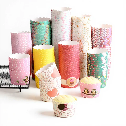 BJ 100 Kuchenformen, Backwerkzeuge, Papier-Muffinförmchen, Papier-Backförmchen für Kuchen