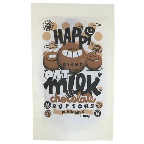 Happi Oat Milk Chocolate Buttons 100g