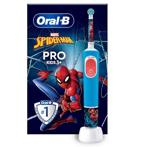 Oral-B Vitality PRO Kids Spiderman Brosse à dents électrique pour enfants avec minuteur 2 min